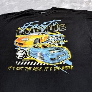 Fast & Furious Graphic T-Shirt Mens 2XL Black JDM Supra‎ Skyline Movie Tee